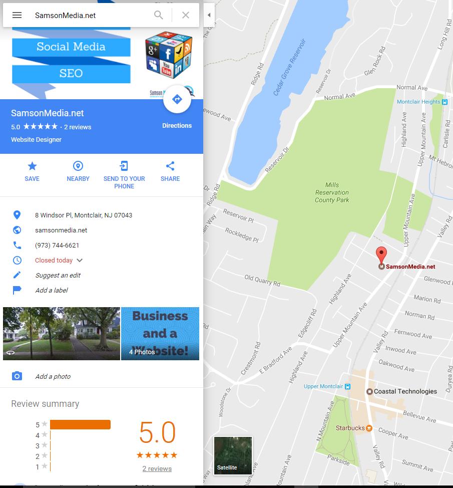Samson Media Google Map Listing
