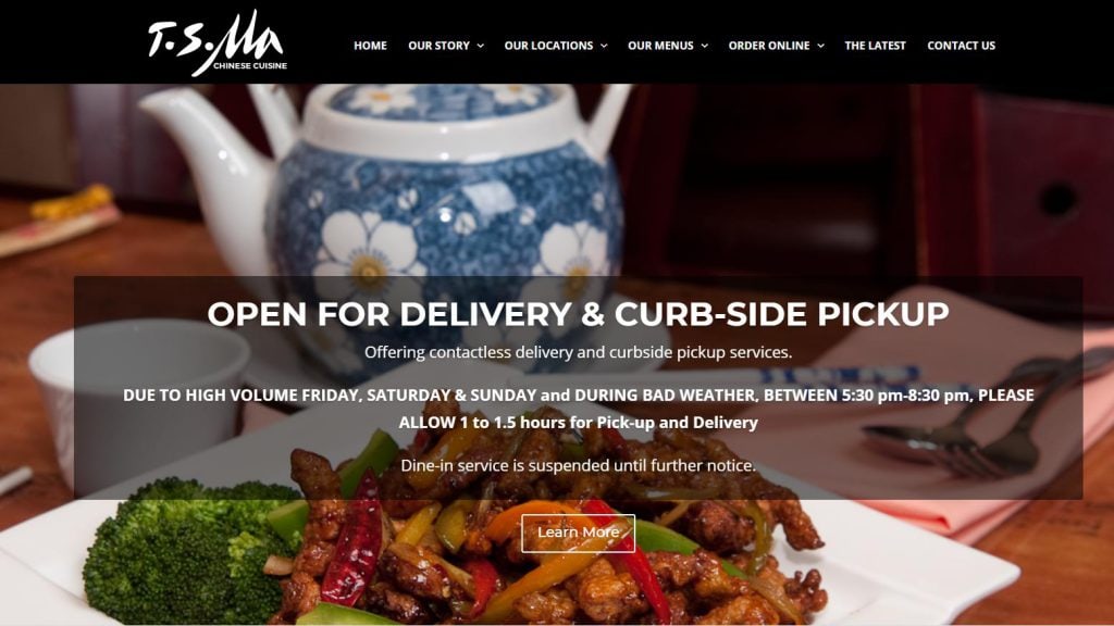 New Restaurant Website Launched 
