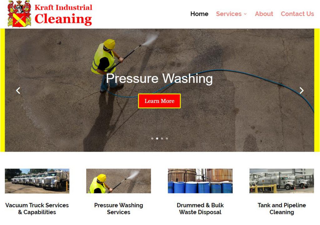 New Website for Industrial Cleaning Company 